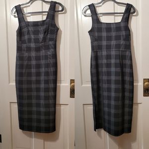 Banana republic plaid midi dress checkered